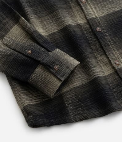 Camisa Infantil en Franela con Estampa de Cuadros - Talle 5 a 14 Años 4