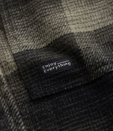 Camisa Infantil en Franela con Estampa de Cuadros - Talle 5 a 14 Años 6