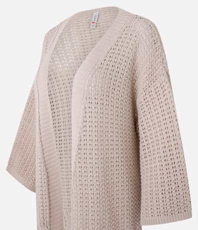 Kimono Alargado en Punto con Mix de Puntos 5