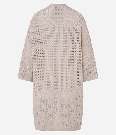 Kimono Alargado en Punto con Mix de Puntos 6