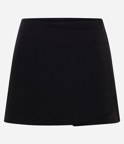Short Pollera Corta en Sastrería Sobrepuesta con Bolsillo Incorporado