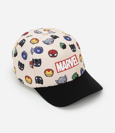 Gorra Ala Recta Infantil con Estampa Marvel - Talle único