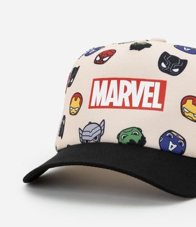 Gorra Ala Recta Infantil con Estampa Marvel - Talle único 4