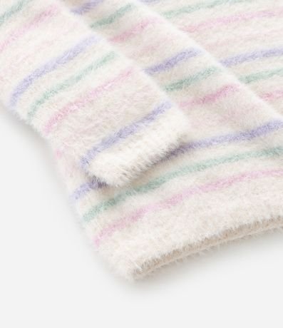 Saco Infantil en Chenille con Rayas y Corazón Bordado – Talle 0 a 18 Meses 4