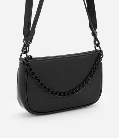 Cartera Baguette Pequeña en PU con Detalle Cadena