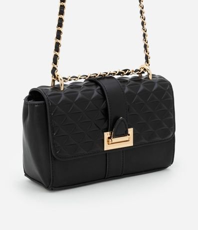 Bolsillo Pequena en PU con Asa de Cadena y Cierre en Hebilla Delantero