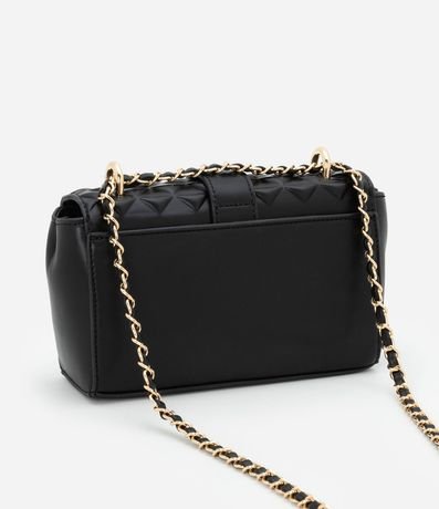 Bolsillo Pequena en PU con Asa de Cadena y Cierre en Hebilla Delantero 5