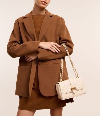 Bolsillo Pequena en PU con Asa de Cadena y Cierre en Hebilla Delantero 9