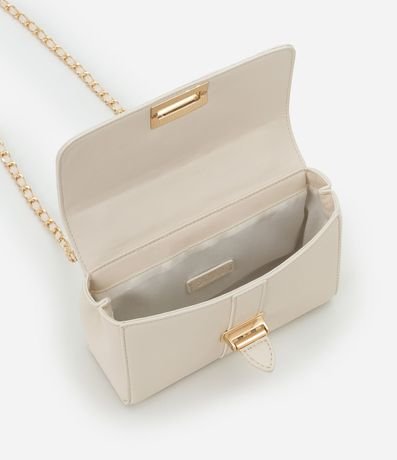 Bolsillo Pequena en PU con Asa de Cadena y Cierre en Hebilla Delantero 5