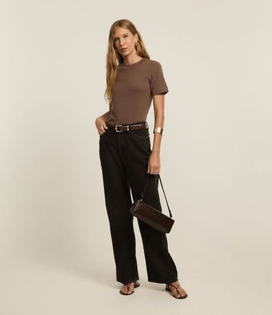Blusa en Rib con Cuello Redondo 2