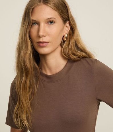 Blusa en Rib con Cuello Redondo 5