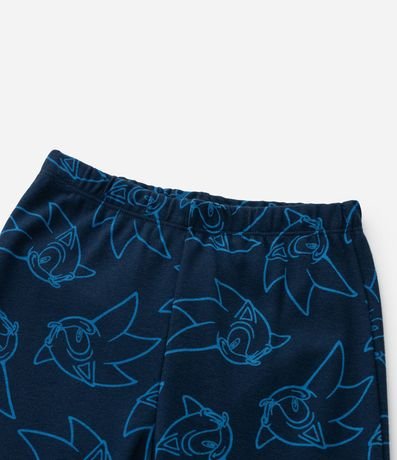 Pijama Infantil en Algodón con Estampa Sonic en Foil - Talle 5 a 14 años 8