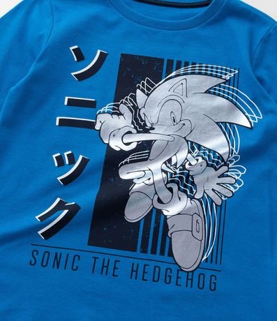 Pijama Infantil en Algodón con Estampa Sonic en Foil - Talle 5 a 14 años 10