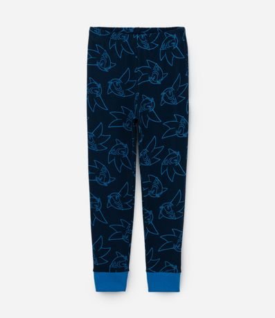 Pijama Infantil en Algodón con Estampa Sonic en Foil - Talle 5 a 14 años 5