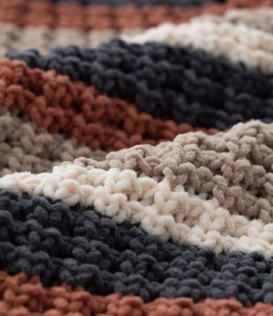 Suéter Infantil en Chenille con Estampa de Rayas - Talle 5 a 14 años 3