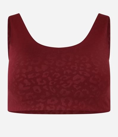 Top Deportivo en Microfibra con Textura Animal Print 6