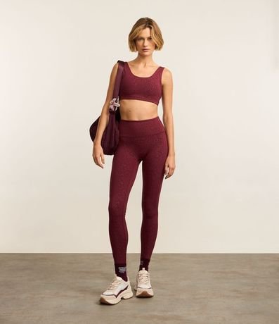 Pantalón Legging Deportiva en Microfibra Texturizada Animal Print Leopardo