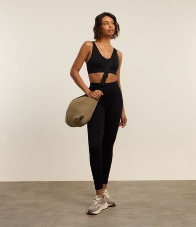 Pantalón Legging Deportiva en Poliamida Seamless con Efecto Jacquard