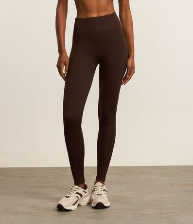 Pantalón Legging Deportiva en Poliamida Seamless con Efecto Jacquard