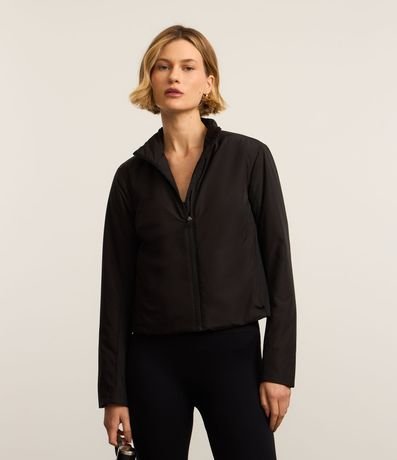 Campera Deportiva con Cuello Alto y Bolsillos 2