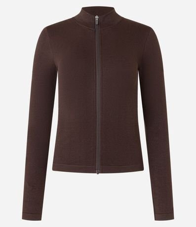 Campera Deportiva Seamless con Cuello Alto 5