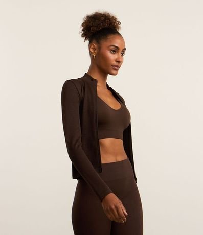 Campera Deportiva Seamless con Cuello Alto 2