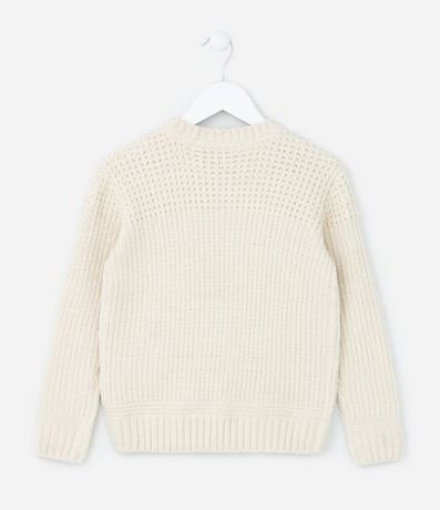 Suéter Infantil en Chenille Texturizado - Talle 5 a 14 años 2