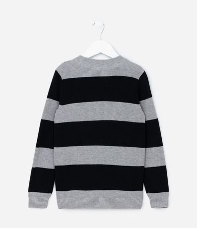 Suéter Infantil Texturizado con Estampa Rayada - Talle 5 a 14 años 2