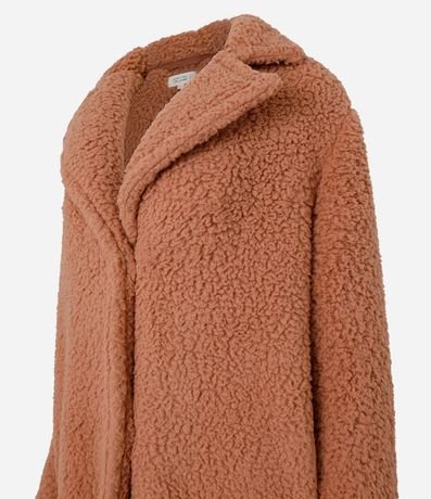 Bata de Baño Largo en Sherpa con Cuello Solapa 4