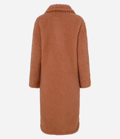 Bata de Baño Largo en Sherpa con Cuello Solapa 5