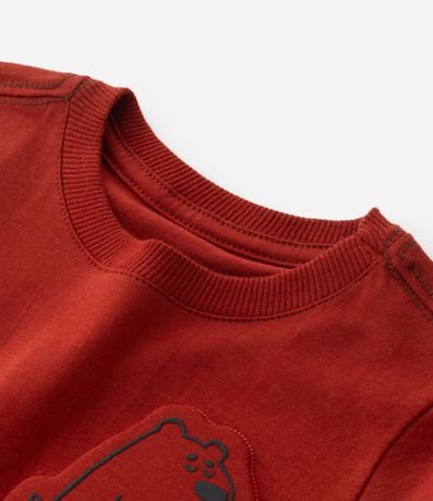 Remera Infantil con Estampa en Relieve de Osito - Talle 1 a 6 años 3
