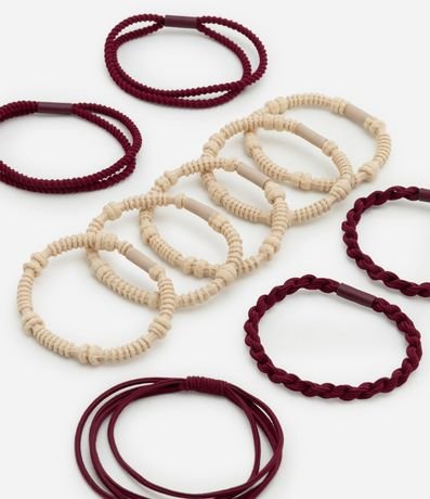 Kit 10 Gomitas para el Pelo con Texturas Variadas