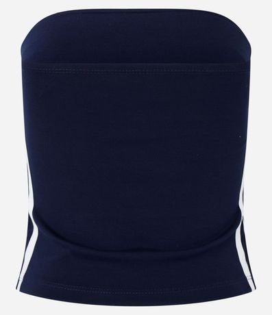 Blusa Cropped en Ponto Roma con Canesú al Frente y Rayas Laterales 6