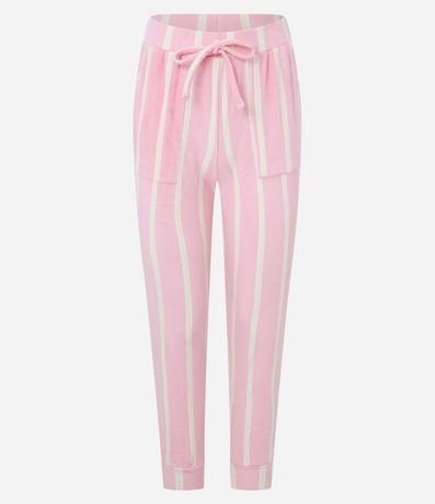 Pijama Largo en Plush con Estampa Rayas 6