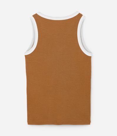 Musculosa en Rib con Detalle Contrastante Curve & Plus Size 5