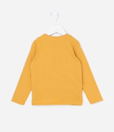 Remera Infantil con Pequeño Bolsillo y Estampa de Dino - Talle 1 a 6 años 2