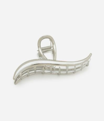 Pinza para el Pelo en Metal con Detalle Cutout y Formato Ondulado
