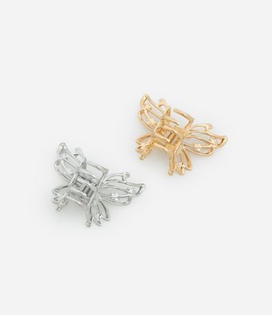 Kit 02 Pinzas para el Pelo en Metal con Formato de Mariposa 2