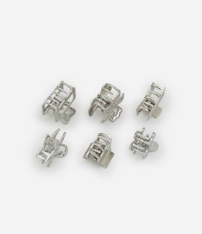 Kit 06 Mini Pinzas para el Pelo en Metal con Formas Diversas 2