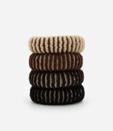 Kit 04 Elásticos Para el pelo Seamless con Textura Rayada 2