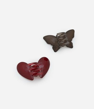 Kit 02 Pinzas para el Pelo en Forma de Corazón y Mariposa 2