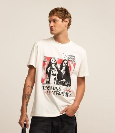 Remera Comfort en Algodón con Estampa Tasha y Tracie