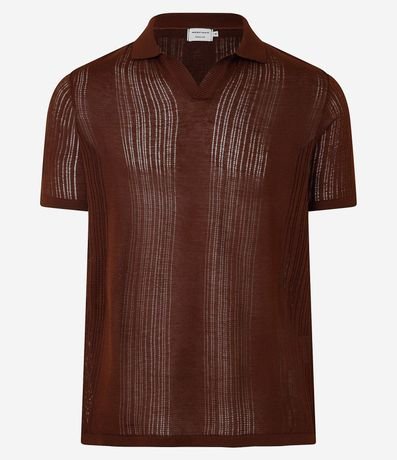 Remera Polo con Textura Vertical 5