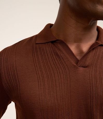Remera Polo con Textura Vertical 3
