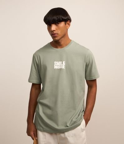 Remera Comfort en Algodón con Estampa Smile More