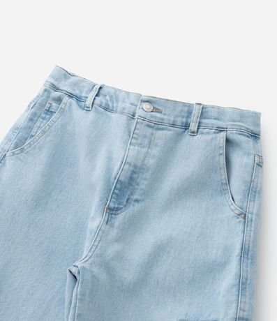 Pantalón Baggy Infantil Jeans con Bolsillo Cargo - Talle 7 a 14 años 5