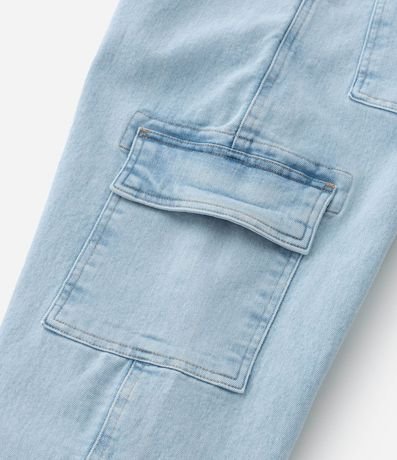 Pantalón Baggy Infantil Jeans con Bolsillo Cargo - Talle 7 a 14 años 7
