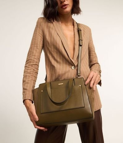 Cartera Mediana en Gamuza con Asa Larga Desmontable