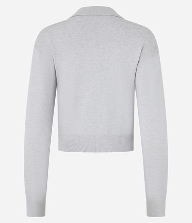 Suéter en Punto con Cuello Polo y Botones en la Vista 6