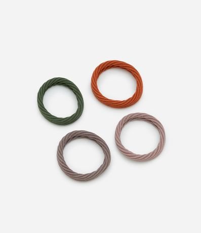 Kit 04 Elástico para el Pelo Seamless con Textura